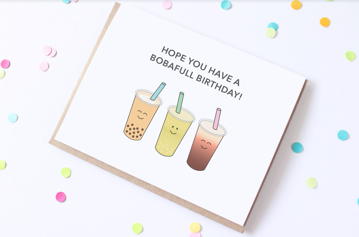 Boba Birthday Card