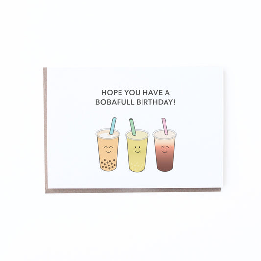 Boba Birthday Card