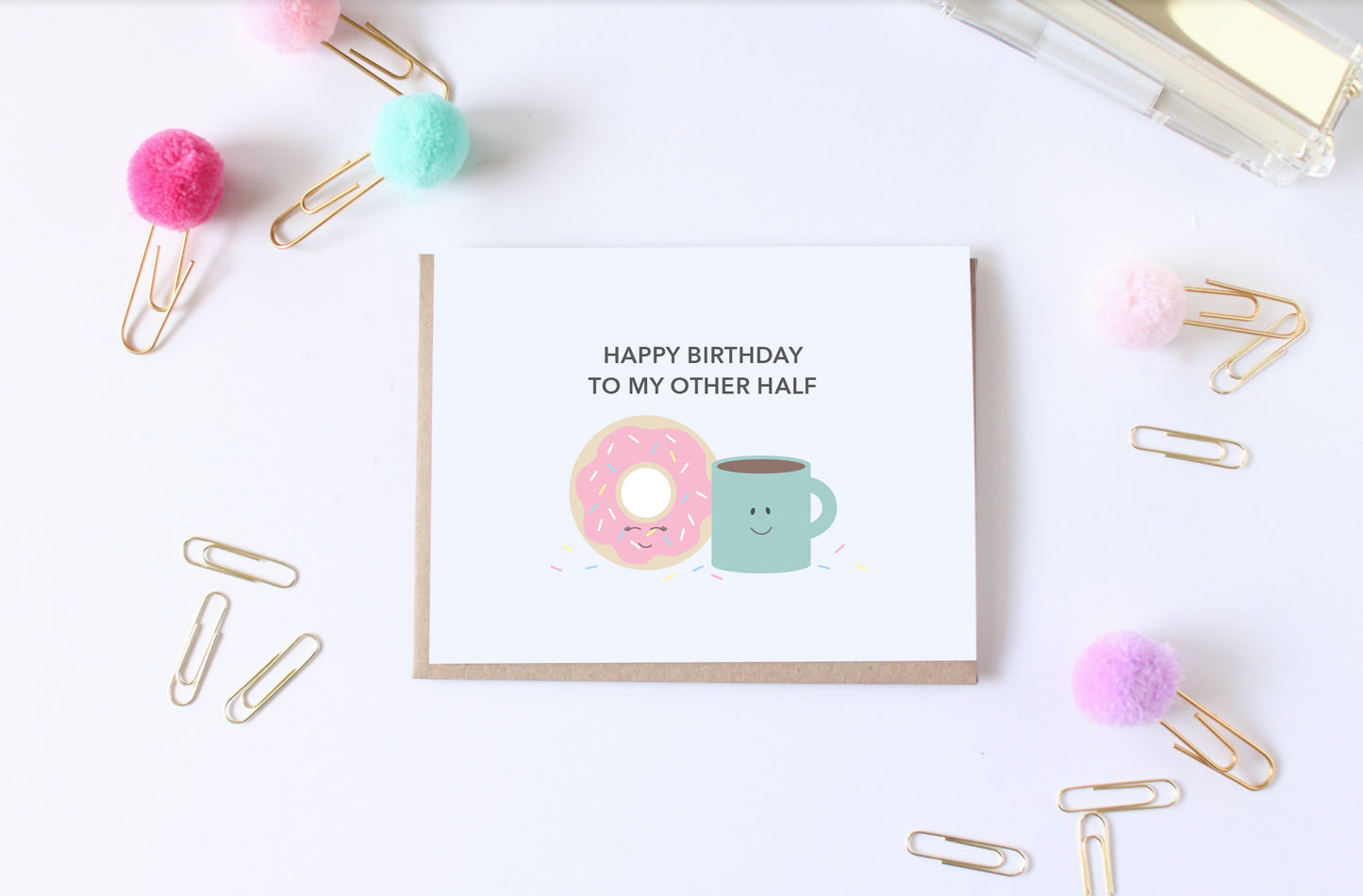 Donut and Coffee Birthday Card