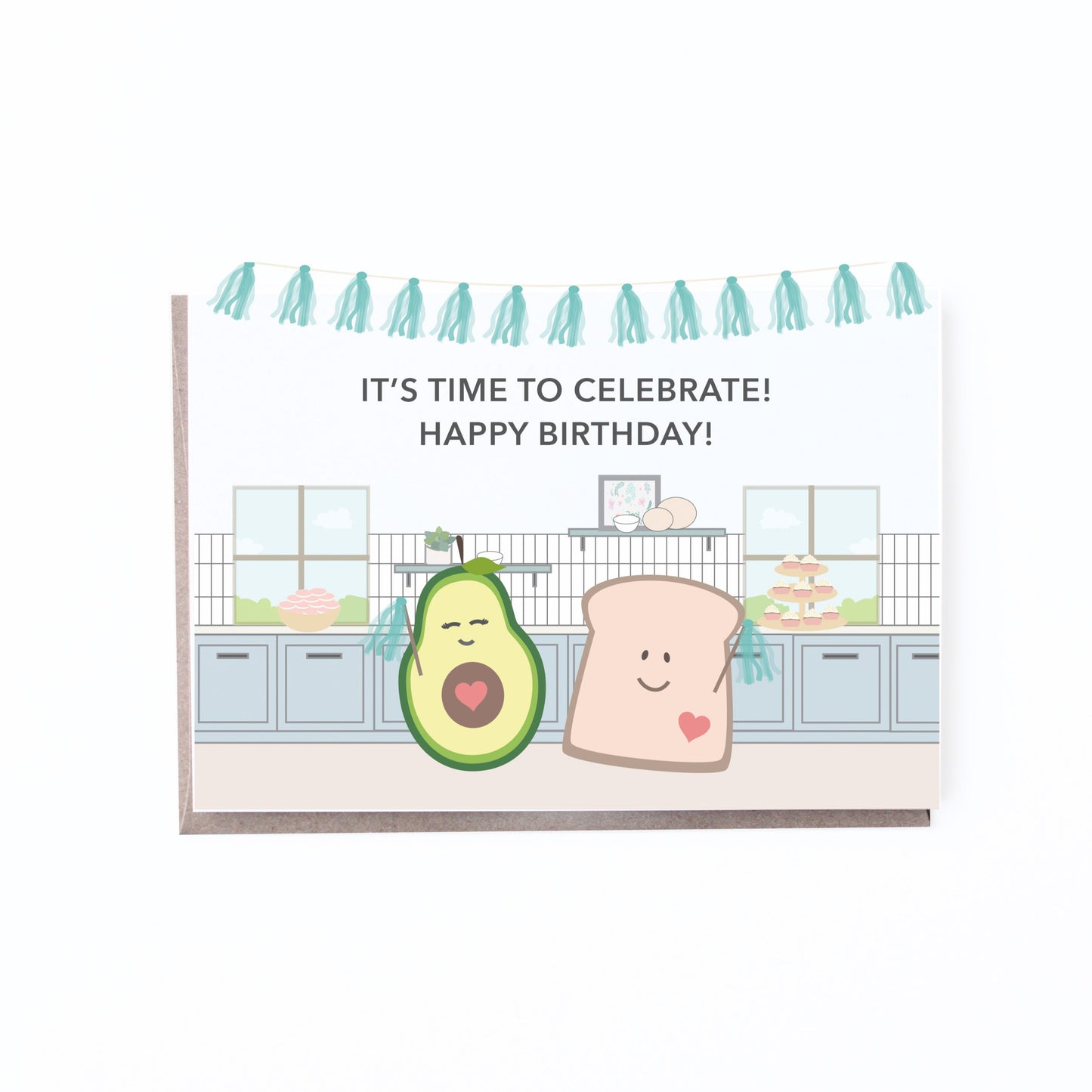 Toast and Avocado Birthday Card